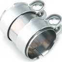 2.75 Inch Exhaust Butt Joint Band Clamp Stainless Steel 2.75" Universal Band Seal Clamp Sleeve Coupler for Pipe Connection