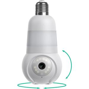 Luna Light Bulb Security Cameras Wireless Outdoor Indoor, 360 Pan Tilt, Color Night Vision, LED Bulb & Spotlight, 2.4GHz Wi-Fi 6, Porch Light Cameras for Home Security (2026 Upgrade Version)