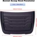 Hood Scoop Car Hood Vent, Air Intake Grille Inlet Trim Decor Cover, Bonnet Vent Cover Accessory for XLT XLS XL 2015 to 2022 (Matte Black)