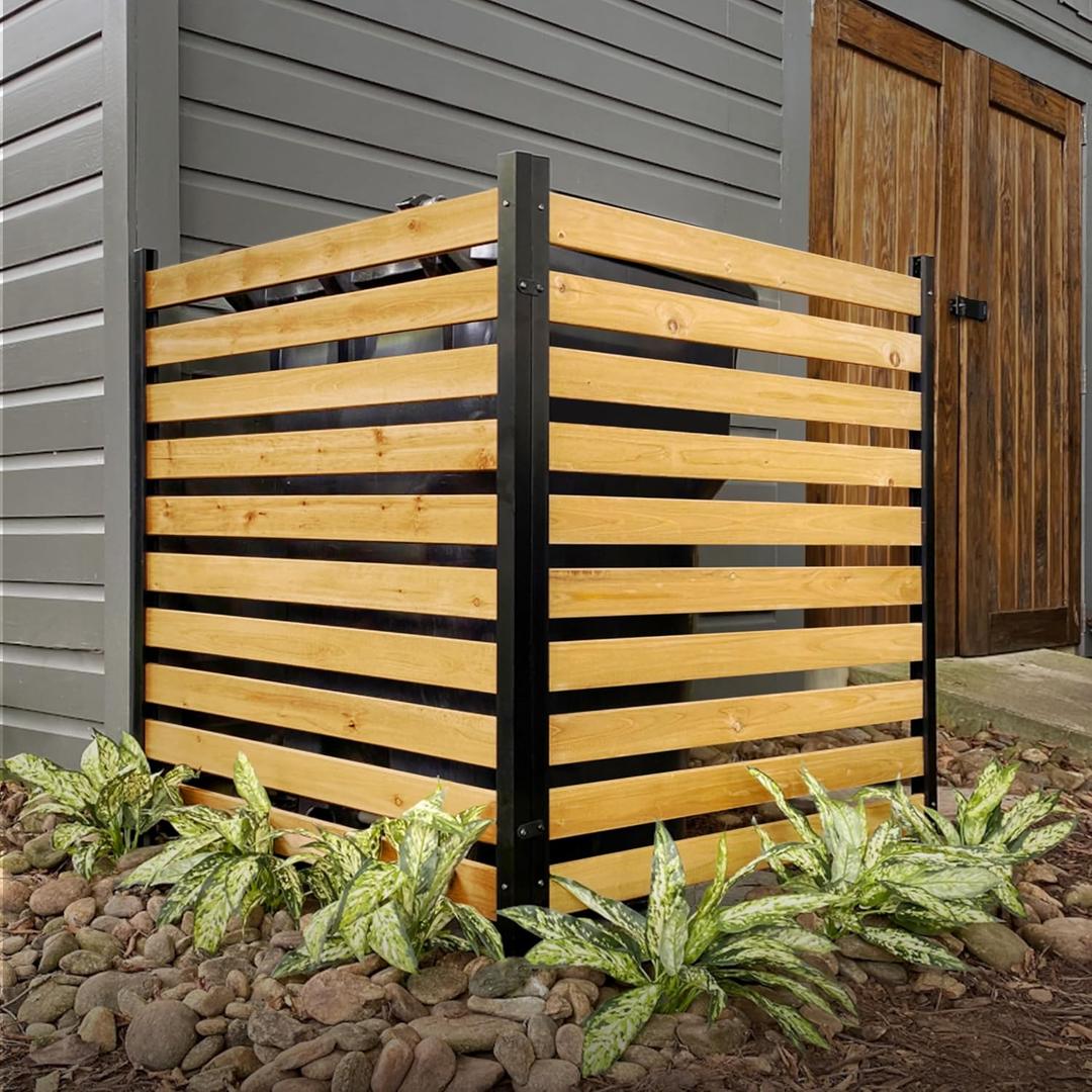 42in H x 38in W (2 Panels) No Dig Enclo Charleston Cedar Wood Privacy Screen, Ideal Outdoor Privacy Wall, Pool Equipment Enclosure, Trash Can Enclosures, Air Conditioner Fence, EC18009