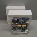 VCUTEKA Animated Christmas Village Houses, Lighted Musical Police Station Scene with Helicopter, Patrol Car, Dog, Victorian Xmas Village Collectible Building for Holiday Home Table Display Dcor (Blue)