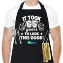 30th 40th 50th 60th 65th 70th 75th Birthday Gifts for Men, Chef Aprons for Men with 3 Pockets