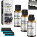 Crystal Coating for Car Plastic Parts,Plastic Restorer Refurbish Agent with Sponge,New Crystal Coating for Cars,Scratch Remover for Interior & Exterior,Easy to Use Car Refresher (3PCS)