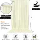 10 x 7 Feet Ivory Backdrop Curtain for Partie, Background Curtains for Photoshoot, Birthday, Wedding, Halloween, Thanksgiving, Christmas, New Year Party Decorations 5Ft x 7Ft, 2 Panels