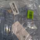 Women's Short Denim Jacket Round Neck Denim Three Quarter Sleeves Light Blue Jacket (Light blue, M)