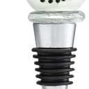 Glass Snowman Wine Bottle Stopper 4inch Handmade Glass Stoppers For Winter, Christmas, Holiday Gift - Wine Corker/ Sealer