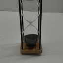Large Hourglass Timer 60 Minute, Decorative Wooden Sandglass, Black