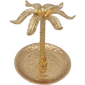 Metal Ring Dish Holder for Jewelry, Coconut Tree Jewelry Dish Ring Holder, Trinket Dish Jewelry Organizer for Dresser Christmas Mothers Day Birthday Wedding Gifts