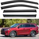 Window Visors Rain Guards for 2014 2015 2016 2017 2018 2019 Toyota Highlander, Out-Channel Window Vent Wind Deflectors Visors Shades for 14-19 Highlander