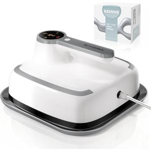 KEINVE 10"x10" Heat Press Machine for T-Shirts, Fast Heating with Timer & Auto Shut-Off, DIY Iron-On Transfer Press for Clothes & Bags - Grey 2026 Update