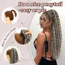 FREEMEIGE Claw Clip Ponytail Extension Long Wavy Ponytail Extension 30" Curly Pony Tail Clip in Hair Extensions for Women Fluffy Natural Looking Synthetic Hairpiece for Daily Use