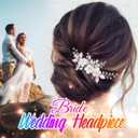 Catery Flower Bridal Hair Comb Wedding Hair Clip Rhinestone Hair Accessories for Brides and Women (Silver)