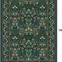 AMADA HOMEFURNISHING 5x7 Area Rug, Washable Living Room Rug with Non-Slip Backing, Low Pile and Durable Edge Binding, Vintage Soft Floral Rugs for Living Room, Bedroom, Dining Room