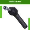 SCITOO 4pcs 2WD 4WD Front Suspension Kit Inner Tie Rod End Outer Tie Rod End Fit 2002-2005 For Dodge Ram 1500 (5-Lug)