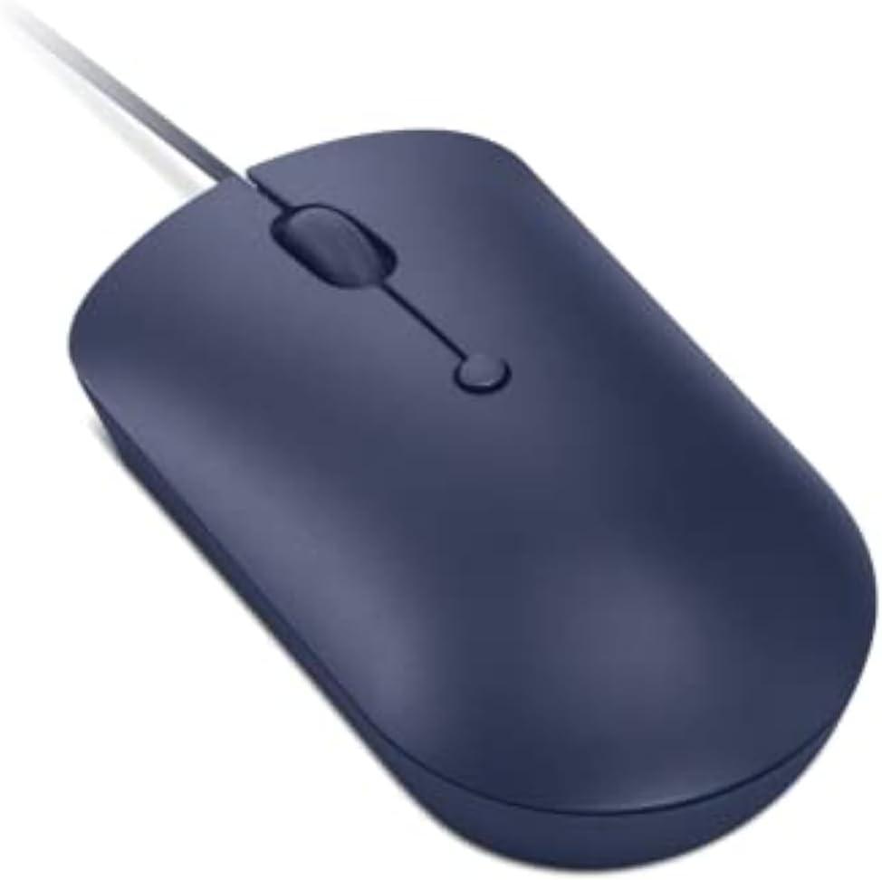 Lenovo 540 USB-C Wired Connection Computer Mouse for PC, Laptop, Computer with Windows or Chrome OS - Ambidextrous Design - 4 Button - Compact Size -Abyss Blue