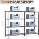 Heavy Duty 4 Tier Adjustable Metal Wire Shelving Units, 4 Tier, 15.7" D x 33.5" W x59.5" H