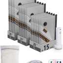 BAGSMART Rechargeable Wireless Pump Travel Storage Bags Set, Portable Space Saver Bags for Travel & Home, Vacuum Compression Seal Bag for Clothing- 15 combo bags (Gray)