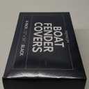 Boat Fender Covers | Black & Navy Blue | 1, 2 & 4-Pack | Polyester (4-Pack, Black, 12 x 34)