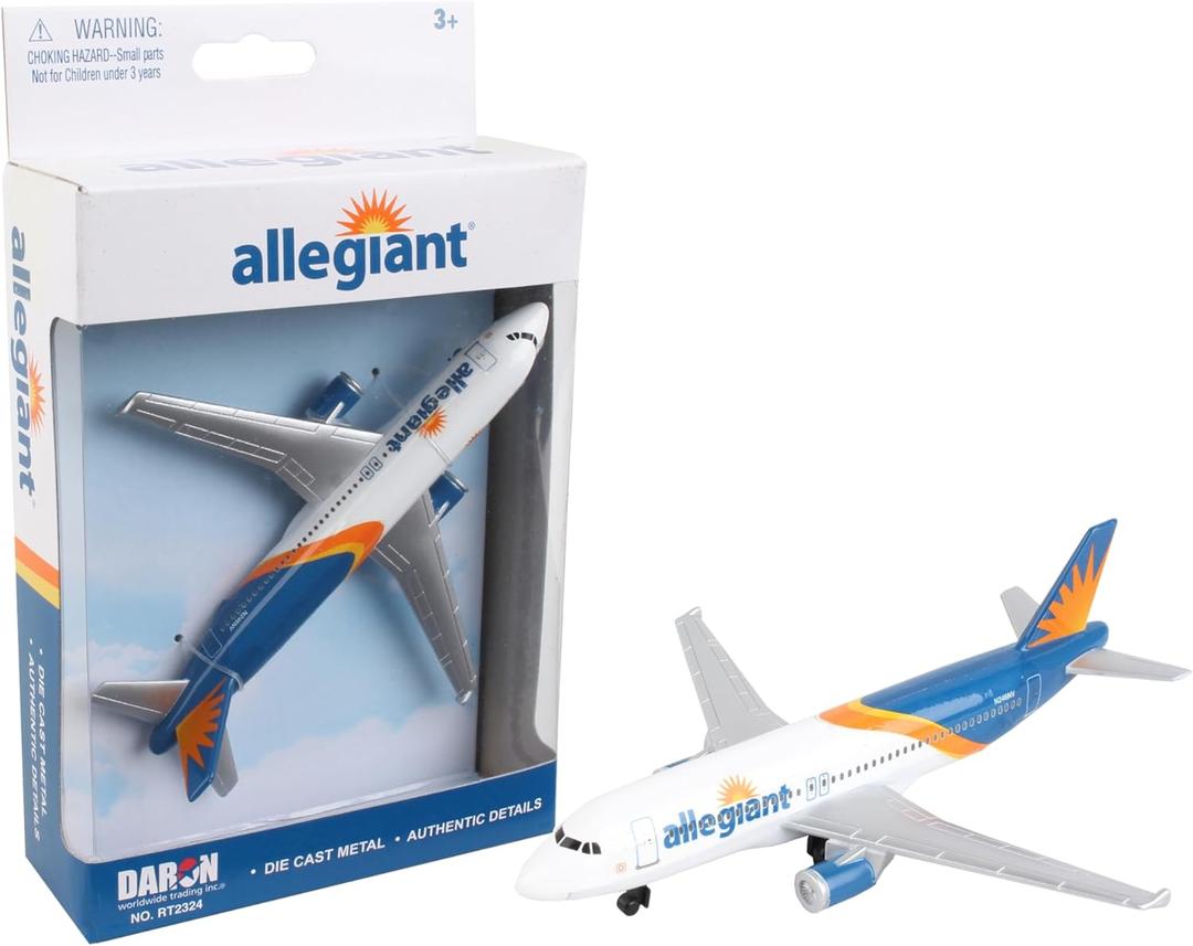 Daron Toy Airplane  Allegiant Air  Die-Cast Metal Model Airplane Toy with Plastic Parts for Kids Ages 3+