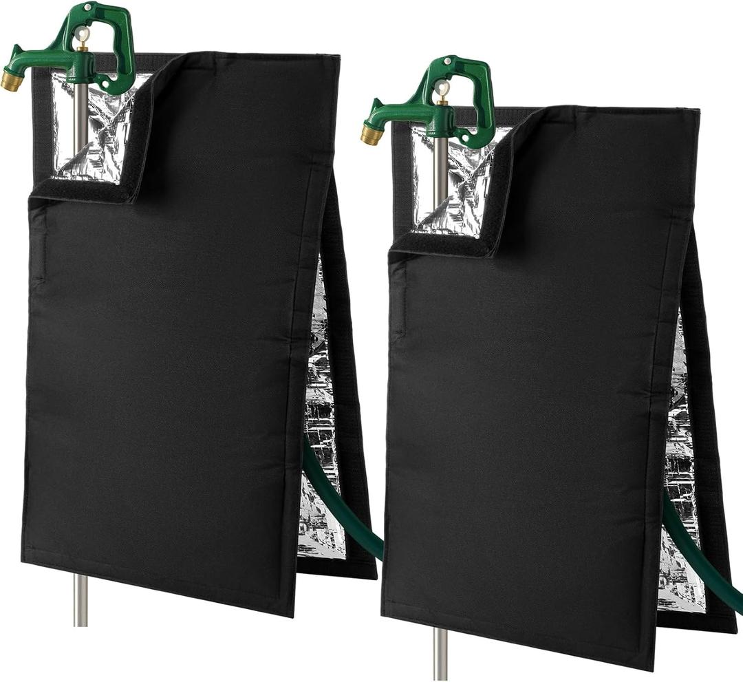 2 Pack Outdoor Faucet Cover Winter 25H x 13.5W Freeze Heat and Proof Protector for RV Park & Yard Hydrant Outdoor Water Faucet Cover for Garden Lawn Sprinkler Systems