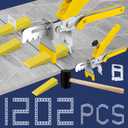 BAUMFEUER Tile Leveling System with Tile Plier and Rubber Mallet, 1000 Piece Tile Spacers Clips and 200 Piece Reusable Wedges, Tile Leveler Tool Set for Tile and Stone Installation (1/8 Inch)