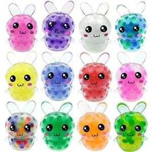 KatchOn, 12 Pcs Easter Squishy Toys, Easter Basket Stuffers, Easter Egg Fillers, Squeeze Toys, Fidget Toys for Adults, Easter Party Favors, Squishy Stress Ball Bunny Toys for Easter Decor