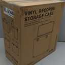 Vinyl Storage and Carrying Case, Waterproof and Dustproof Portable Organizer, LP Record Collection Display Case, Holds 50 7-12 Inch Records, Ideal for Theater Rooms and Rare Record Collections (Pink)