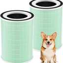 2 Pack True HEPA Filter, 4 in 1 Pet Replacement Filter, 360 4-Stage Filtration, Compatible With Afloia KILO, KILOPLUS, KILOPRO, MIRO, MIRO PRO, MORENTO MR-Kilo, Kalo Air Purifier, Green