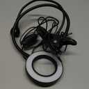 AORAEM LED UV Nail Lamp: Double-Headed Gooseneck U V Lamp for Gel Nails, LED Flash Cure Light with 6X Magnifier Home DIY Salon, Black