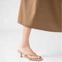 LULLASONG Women's Kitten Heels Sandals Square Open Toe Flip Flop Heels 1.8-2 Inch Heeled Sandals for Women (Brown, 7.5)