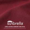 Unimatta Sunbrella Outdoor Patio Chair Cushions Set, 24" x 24", Set of 2, Water-Repellent, Fade Resistant, Deep Seat Cushion for Backyard, Couch, Sofa and Patio Furniture, Spectrum Ruby