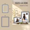 Dark Gray 5x7 Picture Frame,2Pack, Fits 5x7 Photo or 4x6 with Mat, Acrylic Front & Durable ABS Frame, Shatterproof UV-Resistant Tabletop Display, Vertical/Horizontal Home Dcor Frame