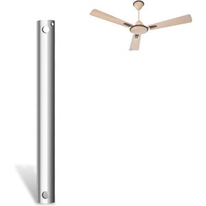 24 inch Ceiling Fan Downrod with Extension Cord,2 FT Downrod for Ceiling Fan,1 inch Outside Diameter,Ceiling Boom Suitable for a Wide Range of Fans (Brushed Nickel,Not Threaded)