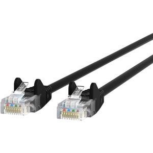 Belkin CAT6 Snagless Ethernet RJ45 M/M Patch Cable for Connecting to LANs or Internet for Use with 100-1000BASE-T Networks, 2m Length, Black (A3L980BT02MBLKS)
