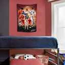 IDOLUSTER Soccer Superstar Cristiano Ronaldo Signed Wall Tapestry Poster For Kids Fans Bedroom Wall Hanging Decoration-Ronaldo Tapestry For Teen Boy Birthday Party Gifts-70x100CM