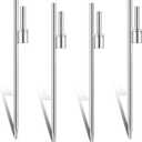 Pelopy Feather Flag Ground Spike Ground Stake Flag Base Heavy Duty Flag Pole Holder for Ground Outdoor Banner Stakes Fits Poles with 0.65 Inch Inner Diameter, Stake Only(20 Inch, 4 Pcs)