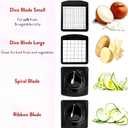 HercuCut Blade All-in-One Vegetable Chopper and Spiralizer Food Chopper with Container, Fruit Slicer, House Essentials, Kitchen Appliances & Gadgets (White/Black)