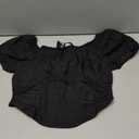 Scarlet Darkness Renaissance Shirt Women Off The Shoulder Corset Tops Peasant Blouse (Black, M)