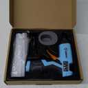 Cordless Hot Glue Gun, GoGonova 15s Fast Preheating 5Ah Built-in Battery Hot Melt Glue Gun, Smart Power-Off, Kit with 25 Pcs Premium Mini Glue Sticks and USB-C Charging Port (Blue)