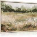 Framed Canvas Wall Art Rustic Field Landscape Print Vintage Poster Country Nature Picture Gallery Artwork Living Room Bedroom Office farmhouse Apartment 12X16 Inch Ready to Hang (16L" x 24W")
