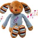 Lumio Musical Stuffed Animal Plush Toy with Lights & Sounds - Cute Interactive Toy for Newborns, and 3 6 12 to 48 Months (Puppy)