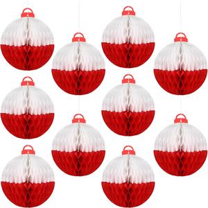 10PCS Gone Fishing Honeycomb Ball Decorations Centerpieces for Tables Bobber Paper Hanging Ceiling Sign Fishermen Themed Party Supplies for Fishing Theme Party Birthday Baby Shower Party Favor