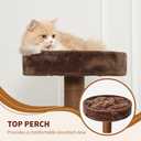 64 Inches Multi Level Cat Tree Tower Indoor Large Cats Furniture(Brown)