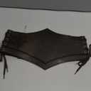 L'VOW Brown Leather Corset Belt Women Renaissance Belt Medieval Viking Belt Wide Cinch Belt (Brown, XL)