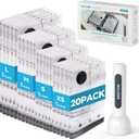 20 Pack Travel Vacuum Bags with Upgraded Rechargeable Pump, 4 Sizes Space Saver Vacuum Storage Bags for Luggage and Suitcase, Compression Bags for Packing, Vacuum Seal Bags for Clothing Travel