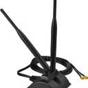 Eightwood WiFi Antenna with RP-SMA Male Connector, 2.4GHz 5GHz Dual Band Antenna Magnetic Base for PC Desktop Computer PCIe Bluetooth Card WiFi Router
