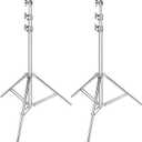 NEEWER 2PCS Light Stand Kit, 79"/200cm Stainless Steel Heavy Duty Tripod Stand with 1/4" to 3/8" Adapter for Studio Softbox, Monolight, Reflector