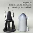 Cyberpunk Starship Incense Burner Holder with Airflow Smoke Effect  Fidget-Friendly Rocket Aromatherapy Decor for Mindfulness, Relaxation, Yoga, Meditation