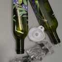 COOLMI Oil and Vinegar Dispenser Set - 17oz/500ML Premium Glass Olive Oil Dispenser Bottles for Kitchen, Oil Dispenser for Kitchen (Olive)