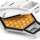 BELLA 17175 Bubble Maker w, Rapid Quickly Make Fluffy 9 Authentic Hong Kong Breakfast or Dessert, Healthy-Eco Non Stick Coating, Easy to Clean Waffle Iron, 120 Volts, Cone Rack Included, White